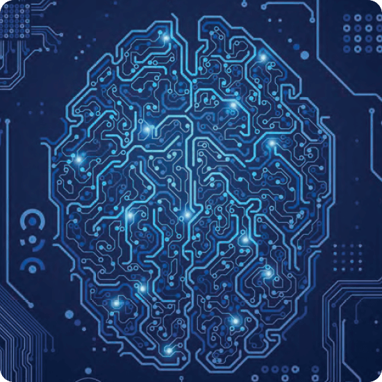 Abstract illustration of a brain as a circuit board, highlighting the intricate connections of the human mind.